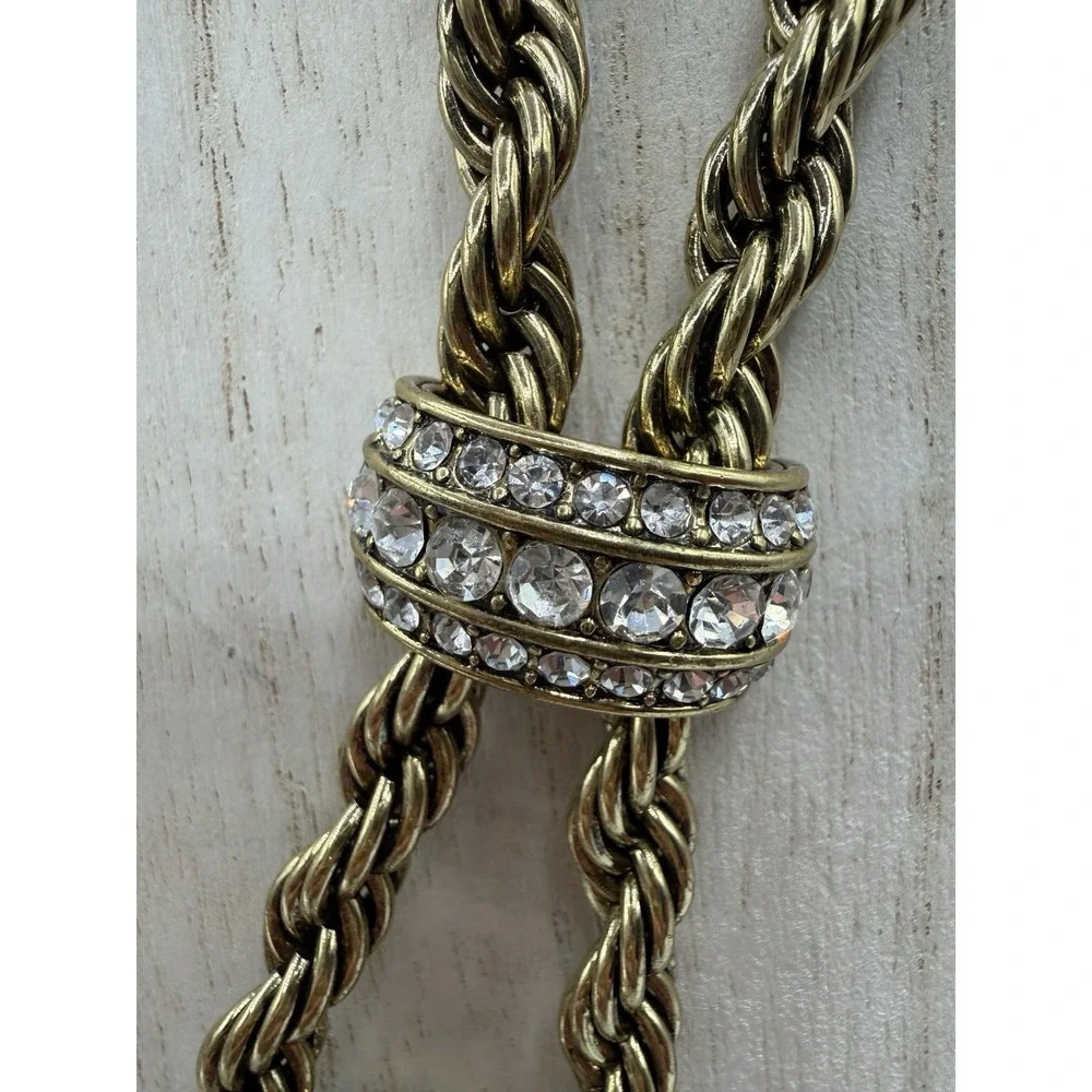 Heidi Daus Chain Of Events CLEAR  Necklace Bracelet  Jewelry Set OF 2 STUNNING!
